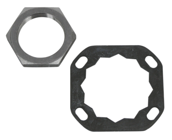 DRIVE PULLEY NUT AND LOCK PLATE FOR 6-SPEED MODELS